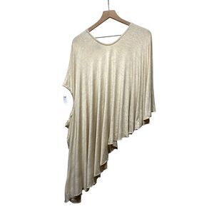 Shawl Dawls One Size Beige Multi-Way‎ Wear Poncho Top Stretch Lagenlook Relaxed